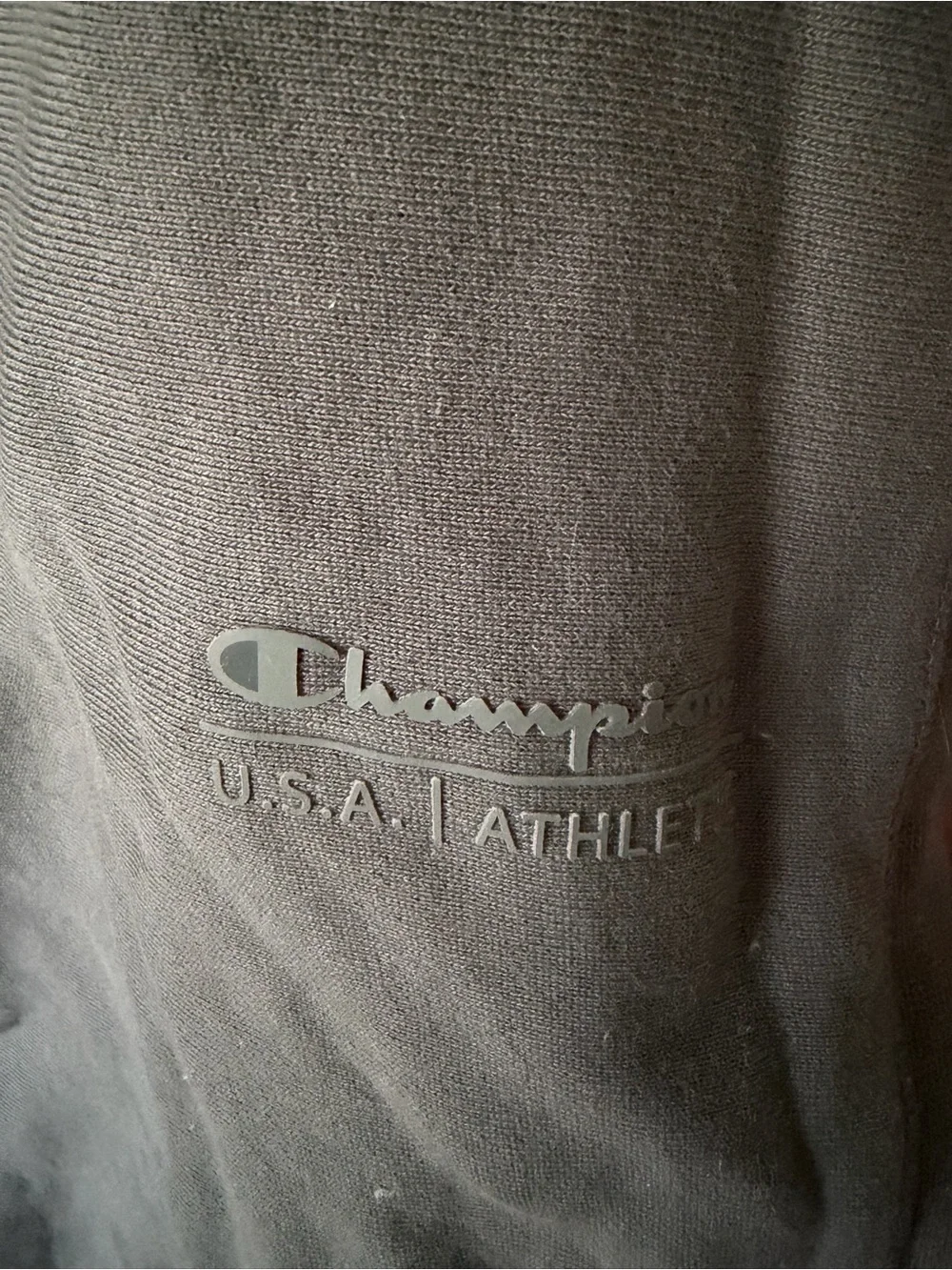 Champion Olive Embroidered Script Hoodie